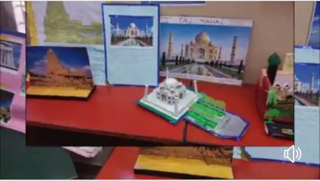 Project Display for Std. I (Topic:'WHEELS UP' - Important Places to Visit)