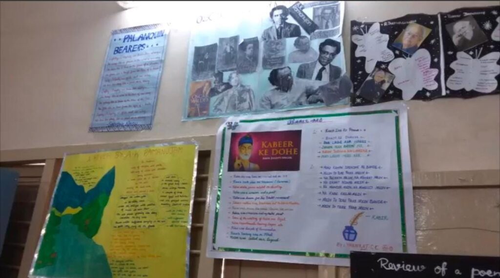 Project Display for Std.VIII (Topic: Paraphrasing Indian Poets and British Poets).