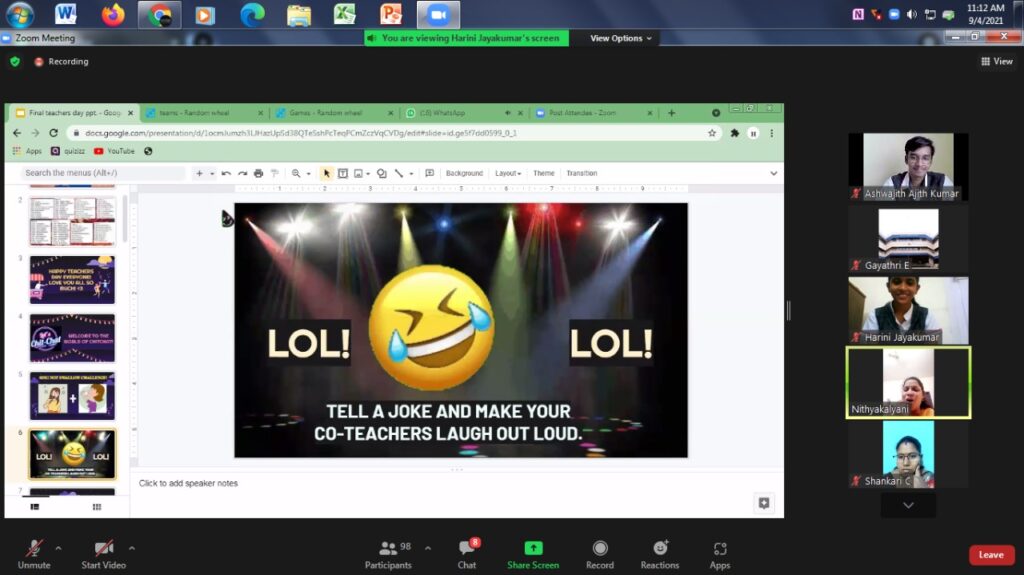 Virtual Teachers Day Celebration 2021